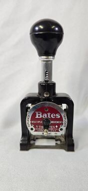 Vintage Bates Multiple Movement Numbering Machine | 6-Wheel Automatic Stamp Stam